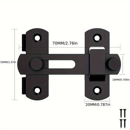 Stainless Steel Door Bolt Lock 180° Flip Latch – Set of 4 Heavy Duty Security Locks with 2 Keys for Garage Stable Bathroom Outdoor Gate Shed Fence Home Door