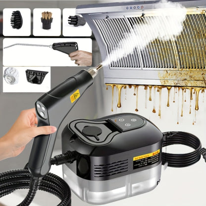 Carpet Steam Cleaner Handheld with LCD Display 1200ml Tank Gear Switch High Temperature for Kitchen Sofa Floor Tile Grout Home