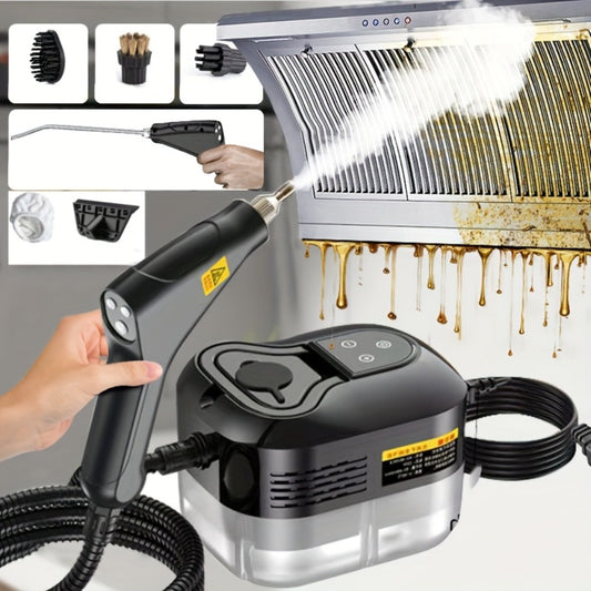 Carpet Steam Cleaner Handheld with LCD Display 1200ml Tank Gear Switch High Temperature for Kitchen Sofa Floor Tile Grout Home