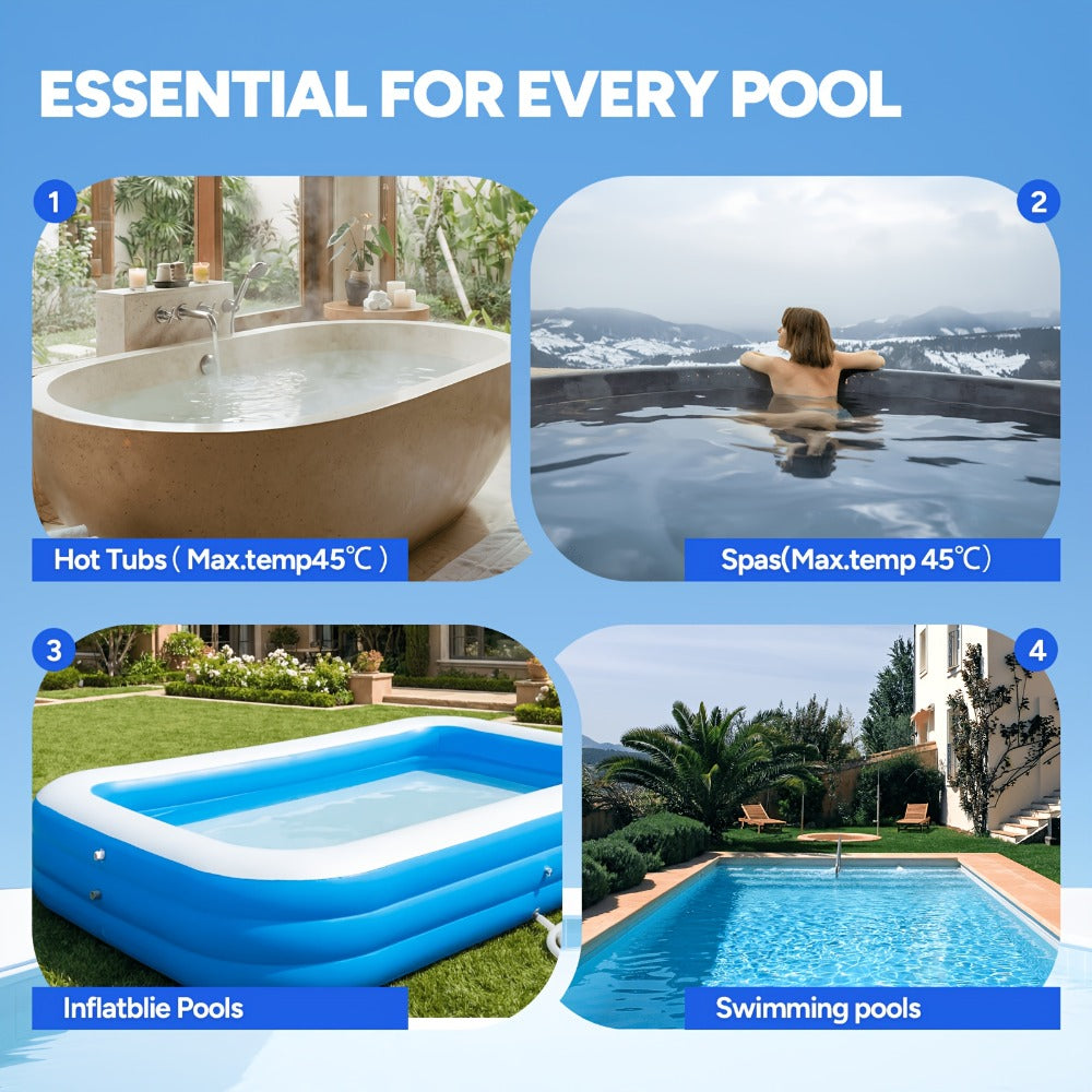 Cordless Pool Vacuum Cleaner with Telescopic Pole, 15.8 GPM Powerful Suction, 60-Min Runtime, Handheld Rechargeable Pool Cleaner for Above Ground & Inground Pools, Removes Leaves & Debris