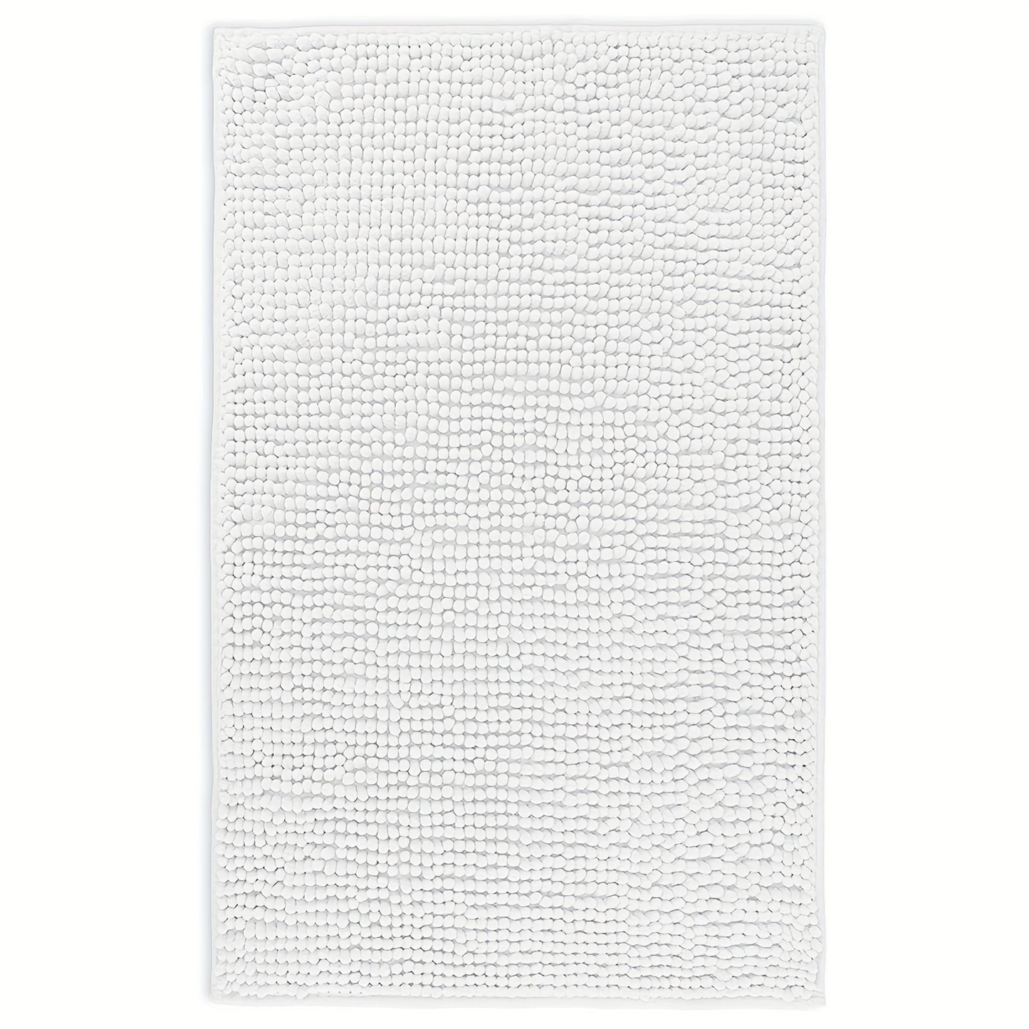 Chenille Bath Rug Extra Thick Soft Absorbent Non-Slip Bathroom Mat Machine Washable, Multiple Sizes & Colors