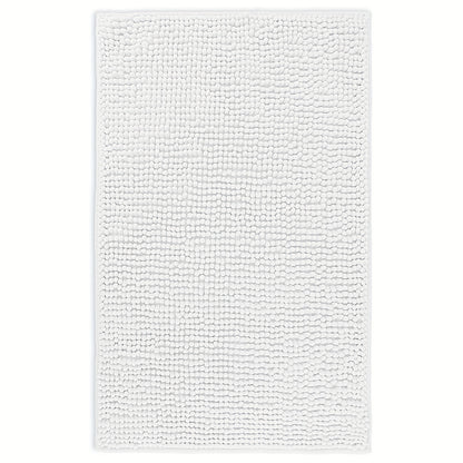 Chenille Bath Rug Extra Thick Soft Absorbent Non-Slip Bathroom Mat Machine Washable, Multiple Sizes & Colors