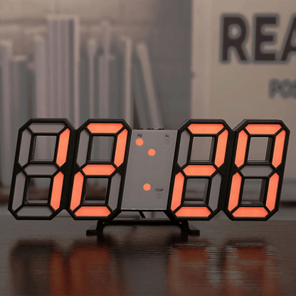 3D LED Digital Alarm Clock Colorful Night Light Home Decor Bedroom Desk Clock USB Powered