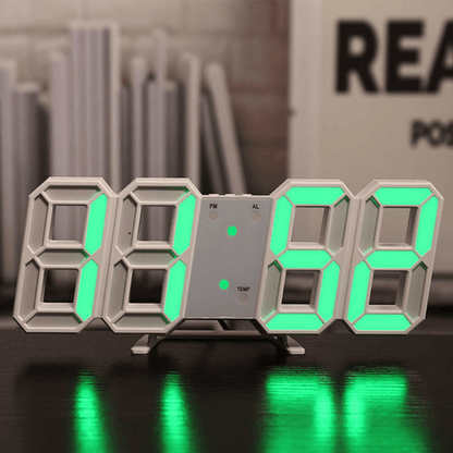 3D LED Digital Alarm Clock Colorful Night Light Home Decor Bedroom Desk Clock USB Powered