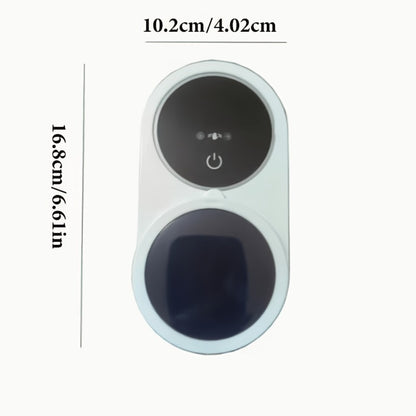 UV Toothbrush Holder Wall Mounted, Smart Double Toothbrush Sanitizer with Auto Dry & Sensor Door, USB Rechargeable, No-Drill Bathroom Storage with Battery Display – Hygienic Oral Care Organizer