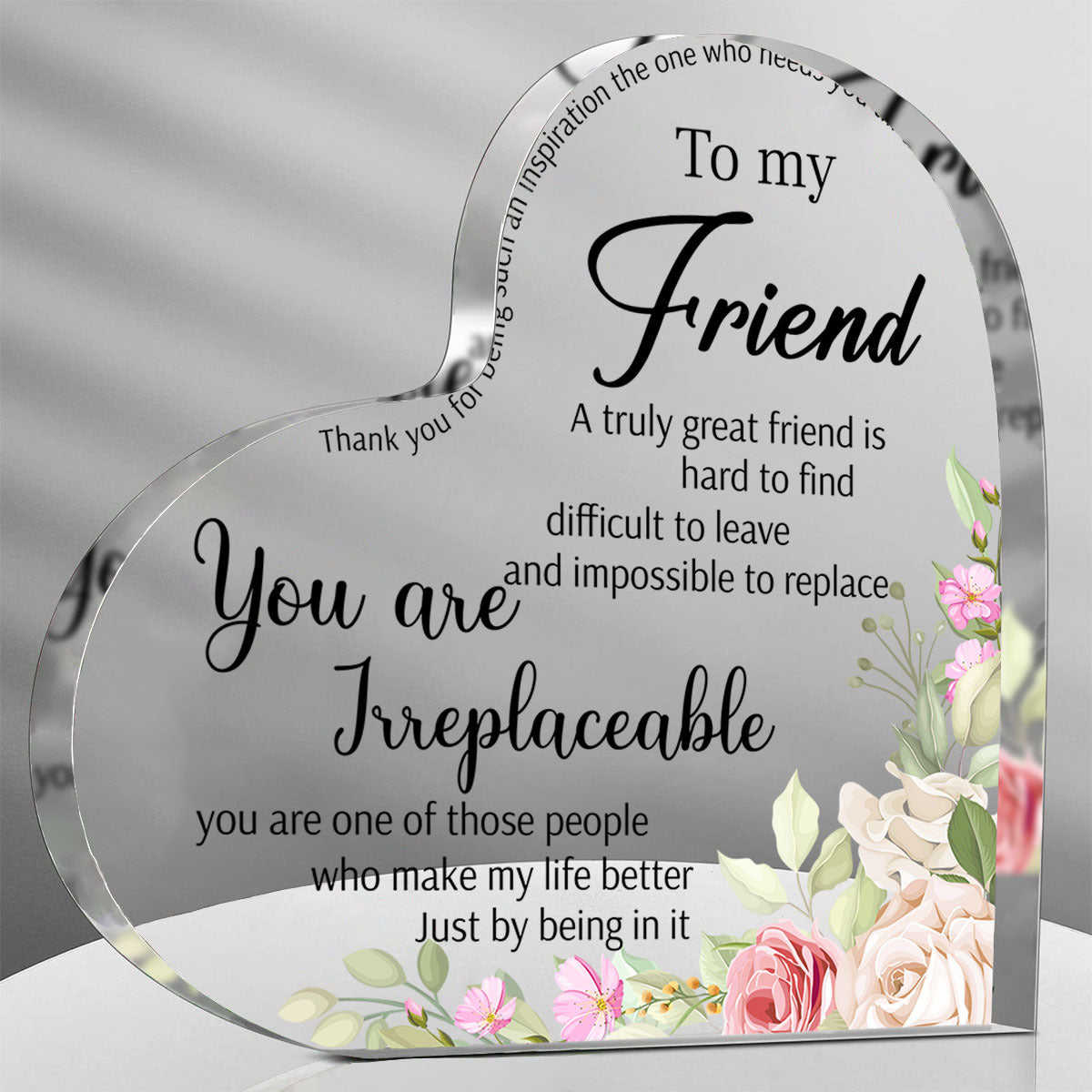 Sunflower Acrylic Friendship Gift for Women – Bestie Birthday Christmas Thank You Present Unbiological Sister BFF Keepsake