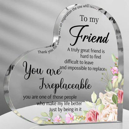 Sunflower Acrylic Friendship Gift for Women – Bestie Birthday Christmas Thank You Present Unbiological Sister BFF Keepsake