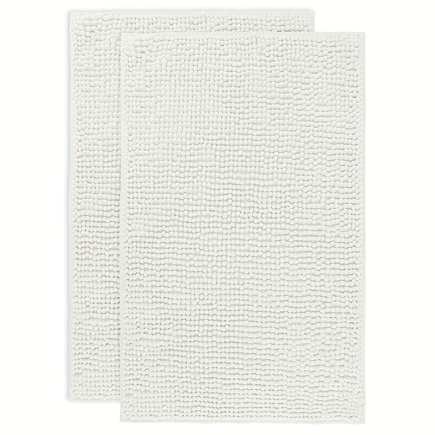Chenille Bath Rug Extra Thick Soft Absorbent Non-Slip Bathroom Mat Machine Washable, Multiple Sizes & Colors