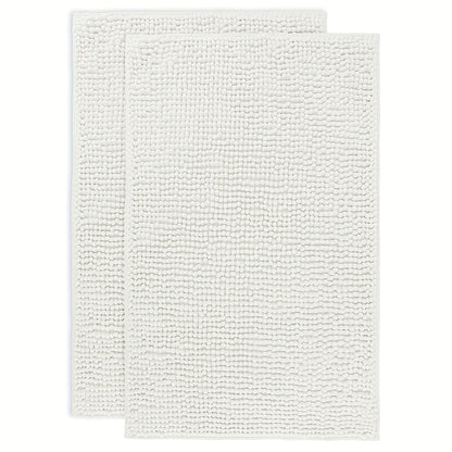 Chenille Bath Rug Extra Thick Soft Absorbent Non-Slip Bathroom Mat Machine Washable, Multiple Sizes & Colors