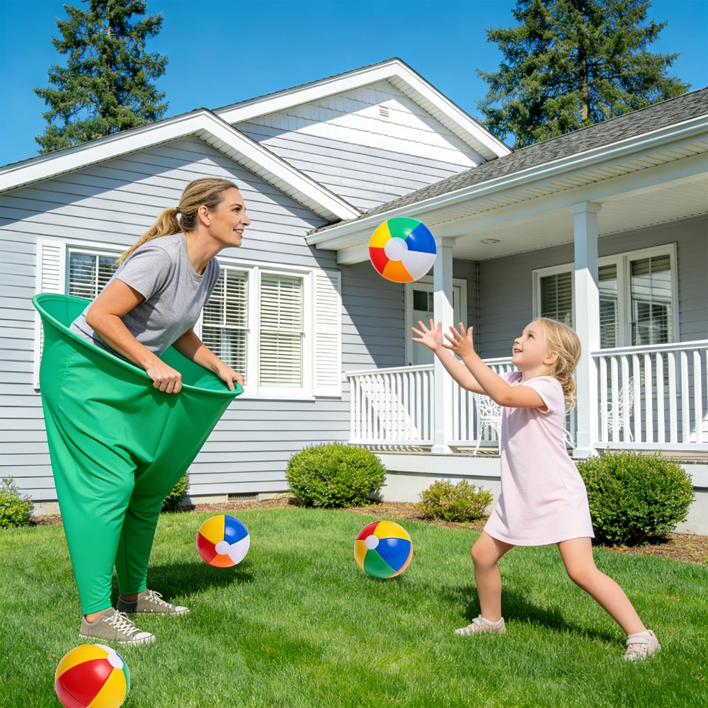 Grandma Pants Game Set 2 Pack – Outdoor Party Ball Pants Game with 12 Elastic Balls & 2 Pumps, Fun Team Building Activity for Adults Kids, Backyard Summer Party Games, Baby Shower, Family Reunion