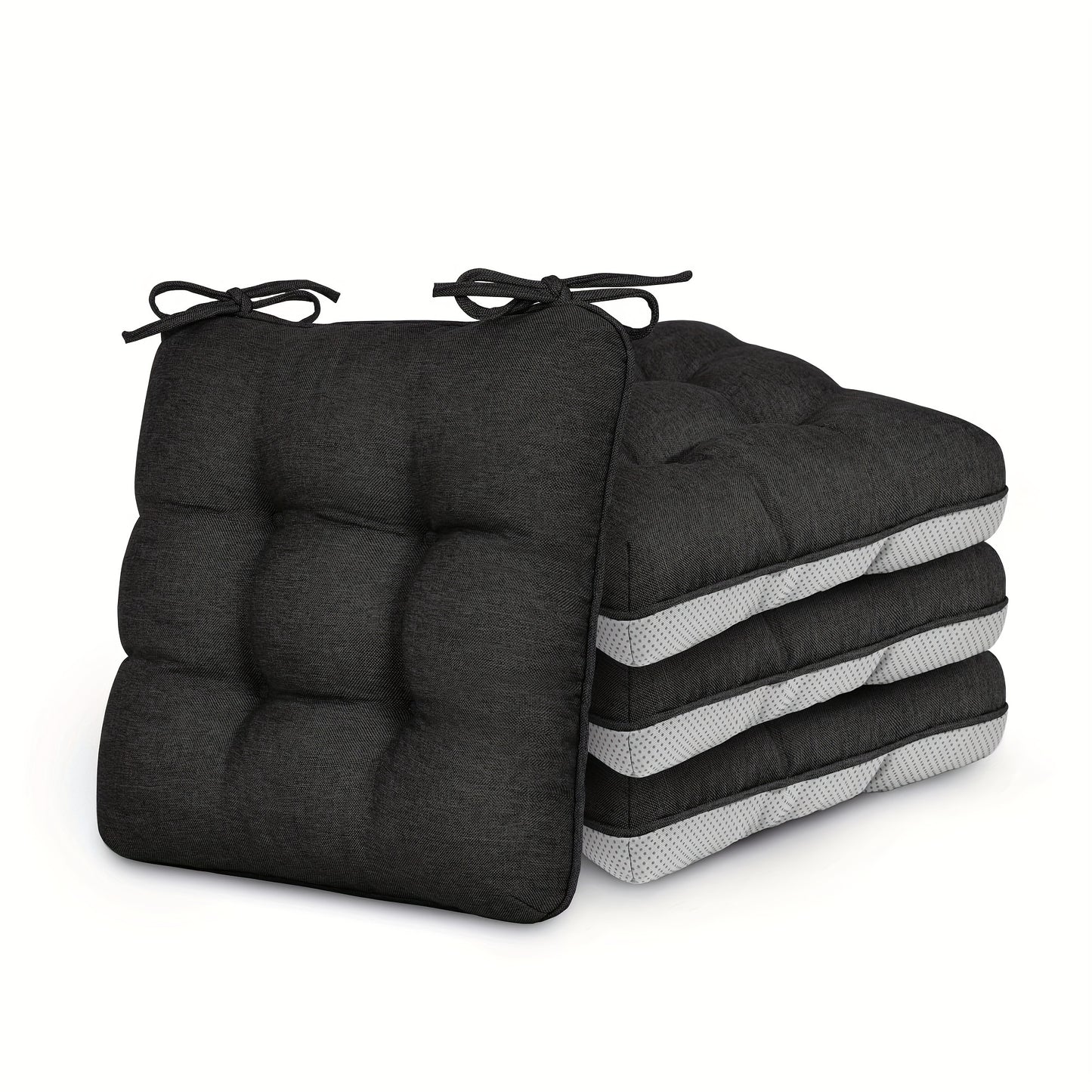 Memory Foam Chair Cushions 4/8 Pack, Non-Slip Seat Pads for Dining Chairs, Kitchen, Office & Patio – Indoor Outdoor Chair Pads M/L Size