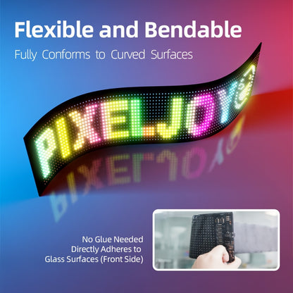 Programmable LED Sign Flexible Matrix Panel – App & USB Control, RGB Multicolor, Music Sync, Text & Animation Display for Indoor Shop, Party & Event Decoration (16×32 to 16×192)
