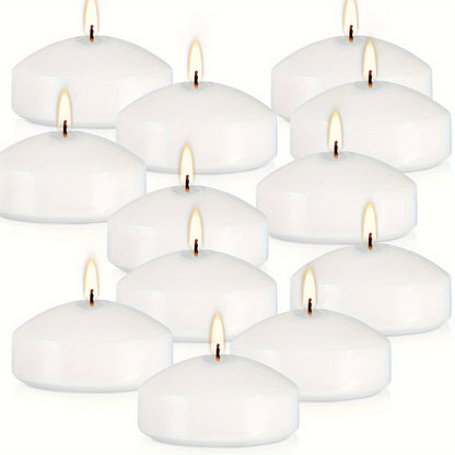 Floating Candles White 42 Pack Glitter Embellished Small Candle Set for Christmas Halloween Easter Thanksgiving Day of the Dead, Indoor Holiday Party Table Decoration Candles