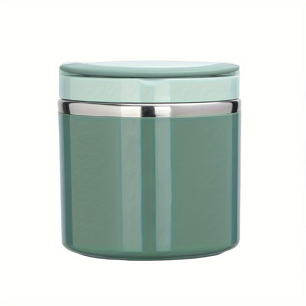 Insulated Lunch Box Stainless Steel 630ml - Leakproof Bento Box with Handle, Stackable Thermal Food Container for Office School Camping Picnic - Pink Blue Green