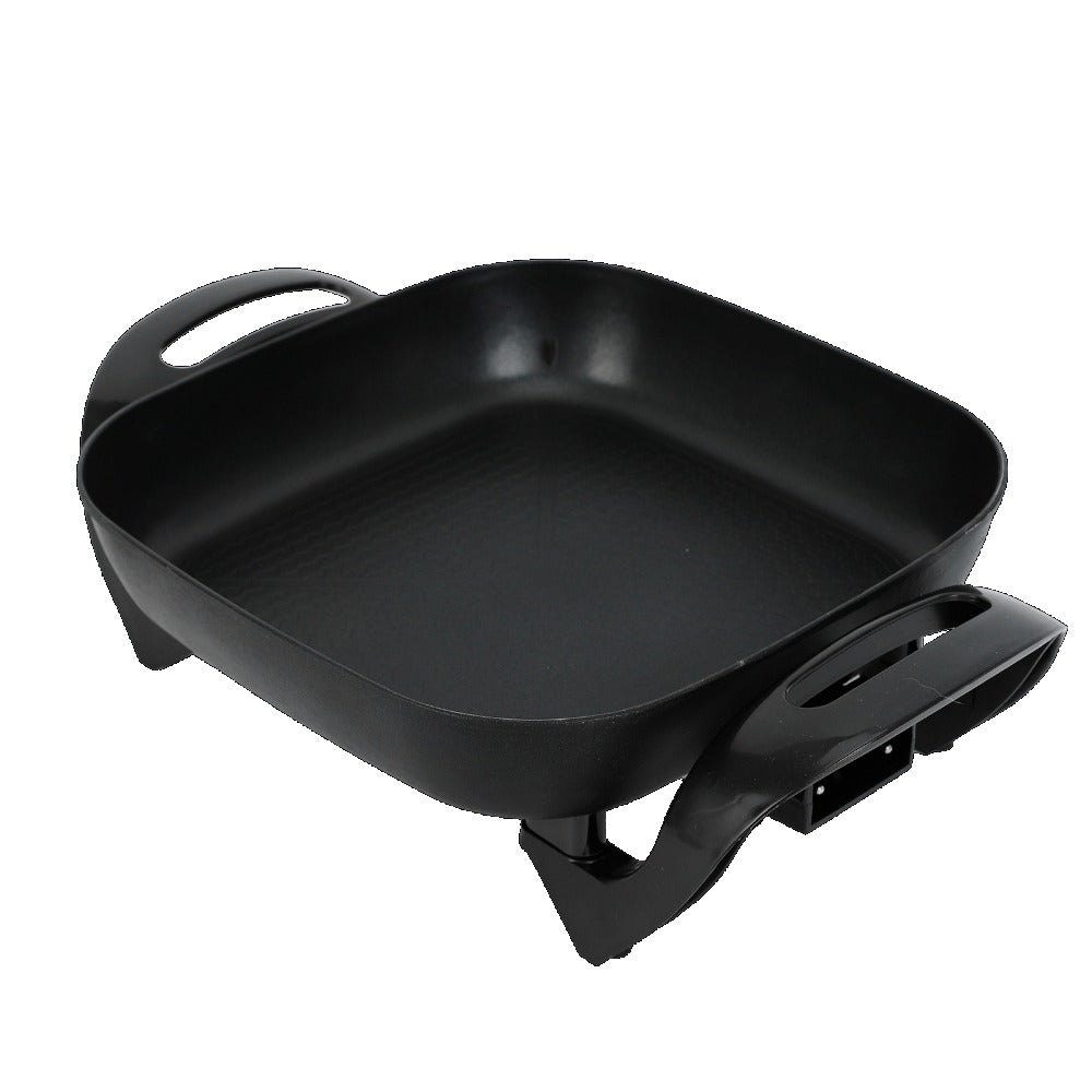Electric Skillet 12x12 Inch Nonstick Ceramic with Glass Lid 1400W Adjustable Temperature up to 420°F – Aluminum Body Electric Frying Pan for Fry Bake Steam Simmer, Black & Copper