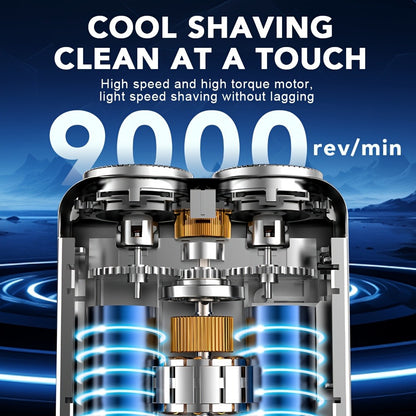 Mini Electric Shaver for Men – USB Rechargeable Double Blade Razor with Digital Display & Travel Case, Compact Portable Shaving Kit Gift for Men, Boyfriend, Father’s Day, Christmas
