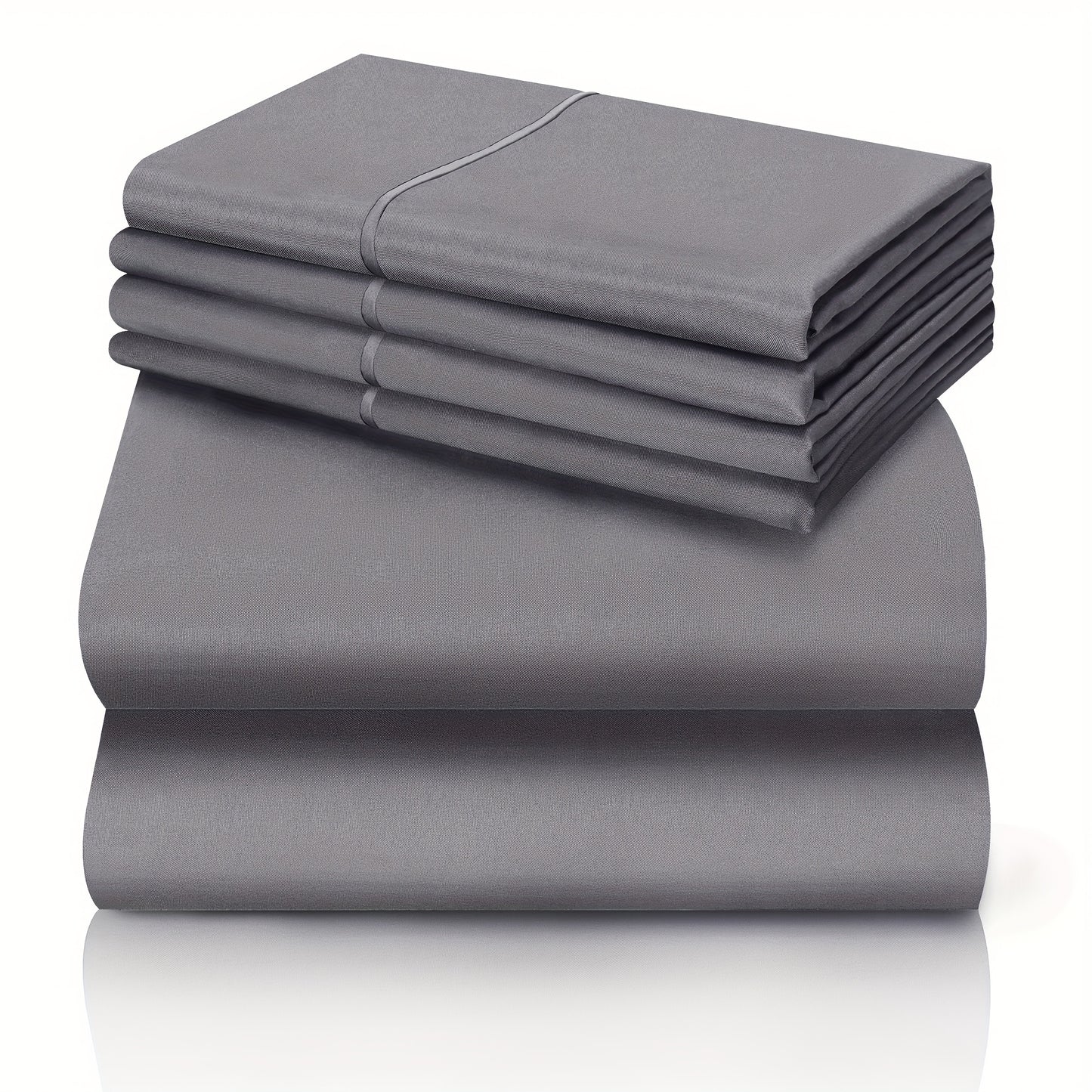 California King Sheet Set 6-Piece Breathable Cooling Bed Sheets Ultra-Soft Hotel Luxury Microfiber 18 Inch Deep Pocket Wrinkle Fade Resistant Flat Sheet Fitted Sheet 4 Pillowcases Multiple Colors