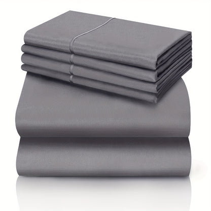 California King Sheet Set 6-Piece Breathable Cooling Bed Sheets Ultra-Soft Hotel Luxury Microfiber 18 Inch Deep Pocket Wrinkle Fade Resistant Flat Sheet Fitted Sheet 4 Pillowcases Multiple Colors