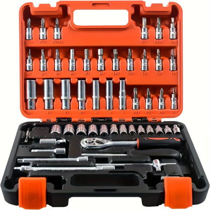 Premium Stainless Steel Repair Tool Kit 55/82/94/121PCS – Complete Automotive & Home Repair Set | Multi-Function Hand Tools | No Charging Required | Easy to Use | Perfect Gift for Men