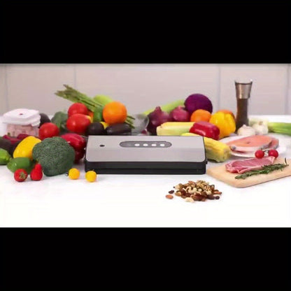 Vacuum Sealer Machine 8-in-1 – 65Kpa Food Sealer with Cutter, Accessory Hose, 10 Bags Included, Stainless Steel, External Vacuum Port for Food Storage, Sous Vide & Meal Prep
