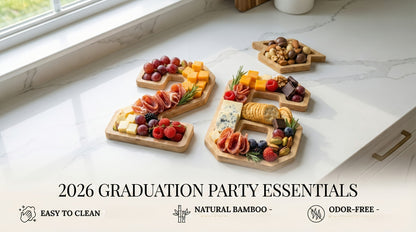 2026 Graduation Decorations Table Centerpiece Set – Charcuterie Board with Number 26 & Graduation Cap, Serving Trays for Preschool, High School & College Grad Party Supplies