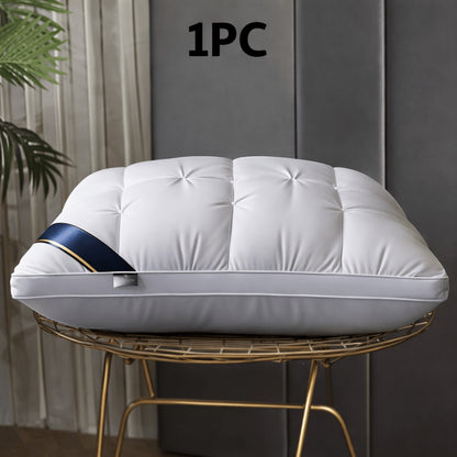 Hotel Quality Pillow Soft Polyester Fiber Deep Sleep Neck Support - No Collapse All Season Machine Washable Satin Cover Zipper Closure White Grey 1pk 4pk Bed Pillow for Home Hotel Bedroom