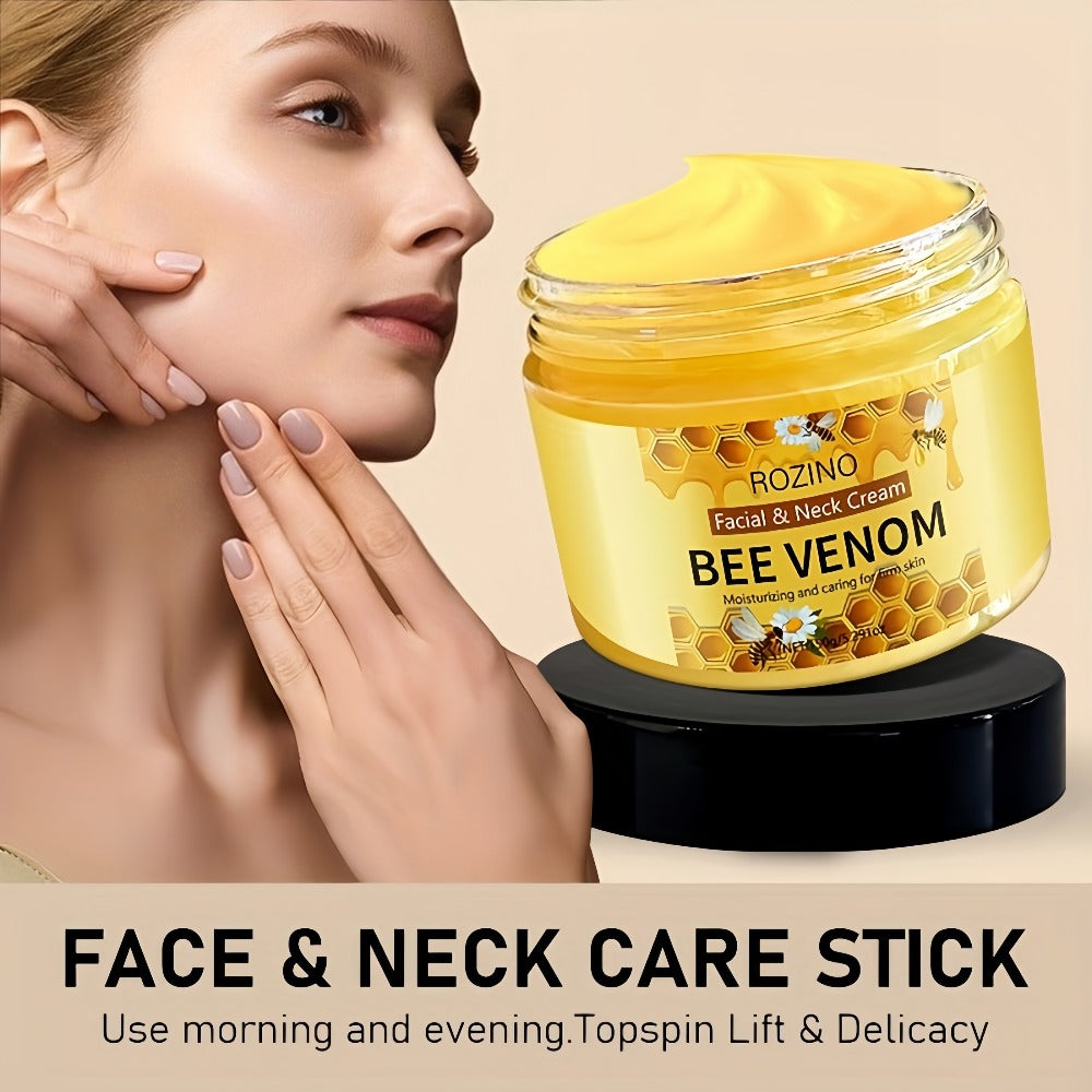 Bee Venom Face & Neck Lifting Firming Cream 150g with Hyaluronic Acid & Vitamin E – Anti-Aging Moisturizer for Tightening, Hydrating & Smoothing Skin