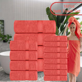 16pcs orange bath towel set