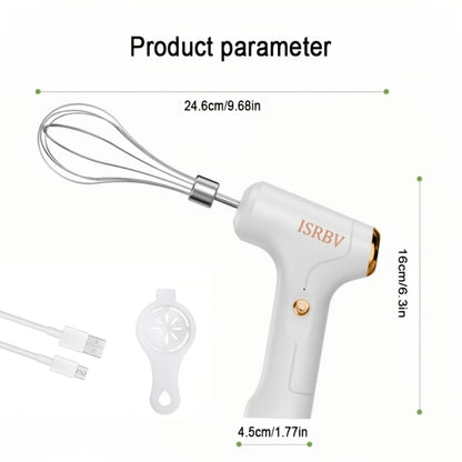Wireless Electric Whisk Handheld Mixer - Rechargeable Cordless Egg Beater with Vertical Stand Design, Long Battery Life, Powerful Motor for Baking, Custard, Cream & Desserts, Kitchen Gift