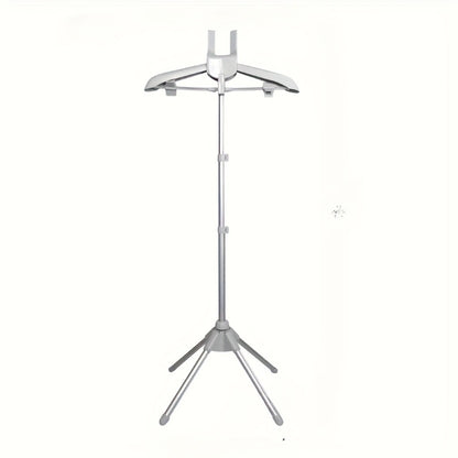 Clothes Drying Rack Foldable Height Adjustable Telescopic Ironing Rack, Aluminum Alloy Garment Rack with 360° Rotating Arm, Multi-Layer Hanging Drying Stand, Space-Saving Laundry Rack for Home Bedroom