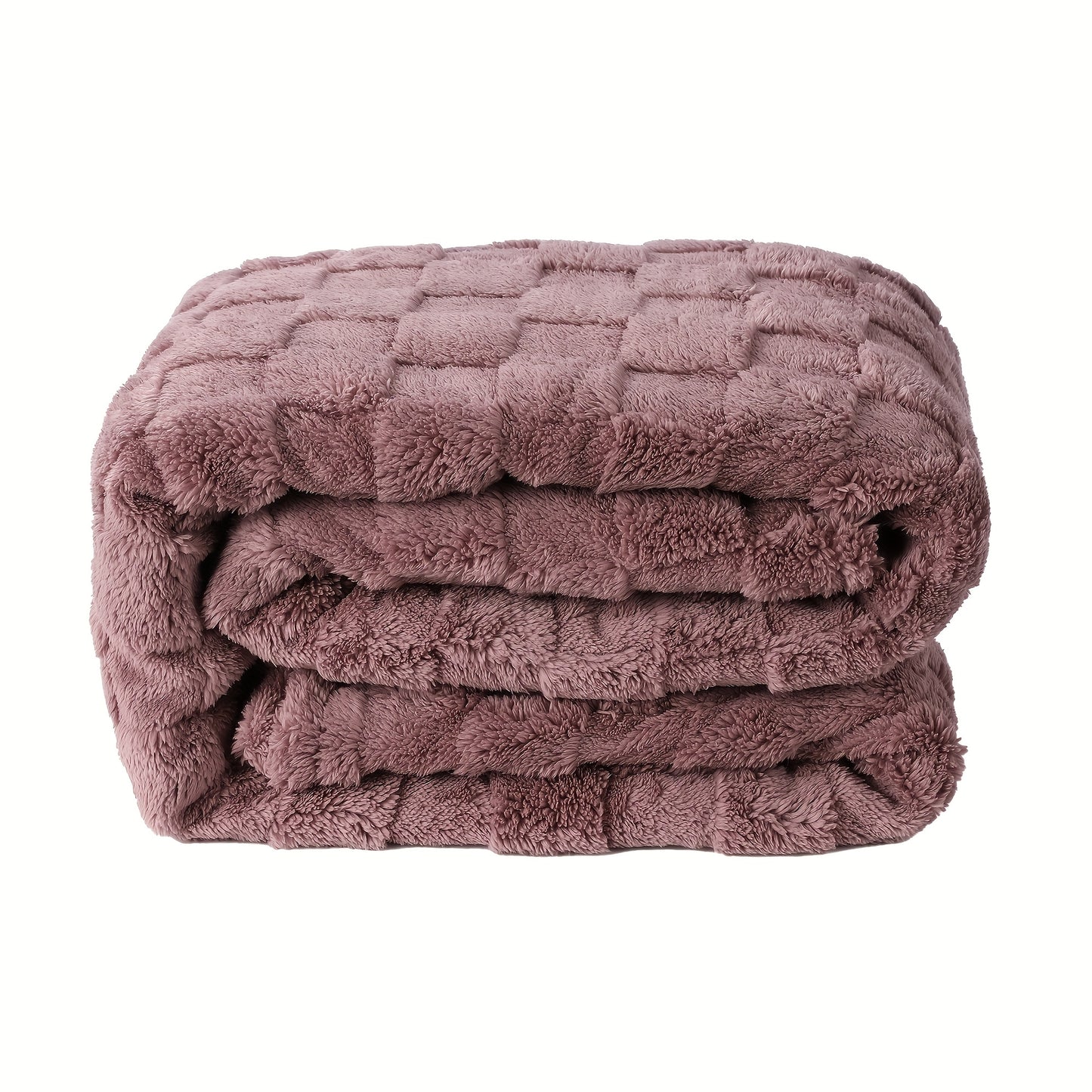 Quilted Flannel Throw Blanket – 180-200gsm Soft Warm All-Season Bed Cover, 17 Patterns, Rhinestone & Checker Designs, 2 Sizes