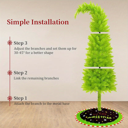 6FT Artificial Christmas Tree with Skirt, Balls & Stand – Flexible Full Christmas Tree Set with Unique Decorations for Home, Office & Party – Festive Holiday Decor, Green