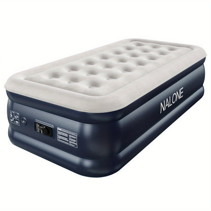 Air Mattress with Built-In Pump – 18'' Self-Inflating Portable Air Bed for Home, Camping & Travel, Twin Full Queen, Includes Carry Bag