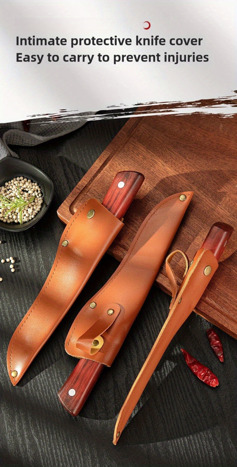 Kitchen Knife Set 3-Piece Hand Forged Stainless Steel Chef Knives with Boning Fillet & Carving Blades – Professional Butcher Set for Meat Cutting BBQ Father's Day Gift