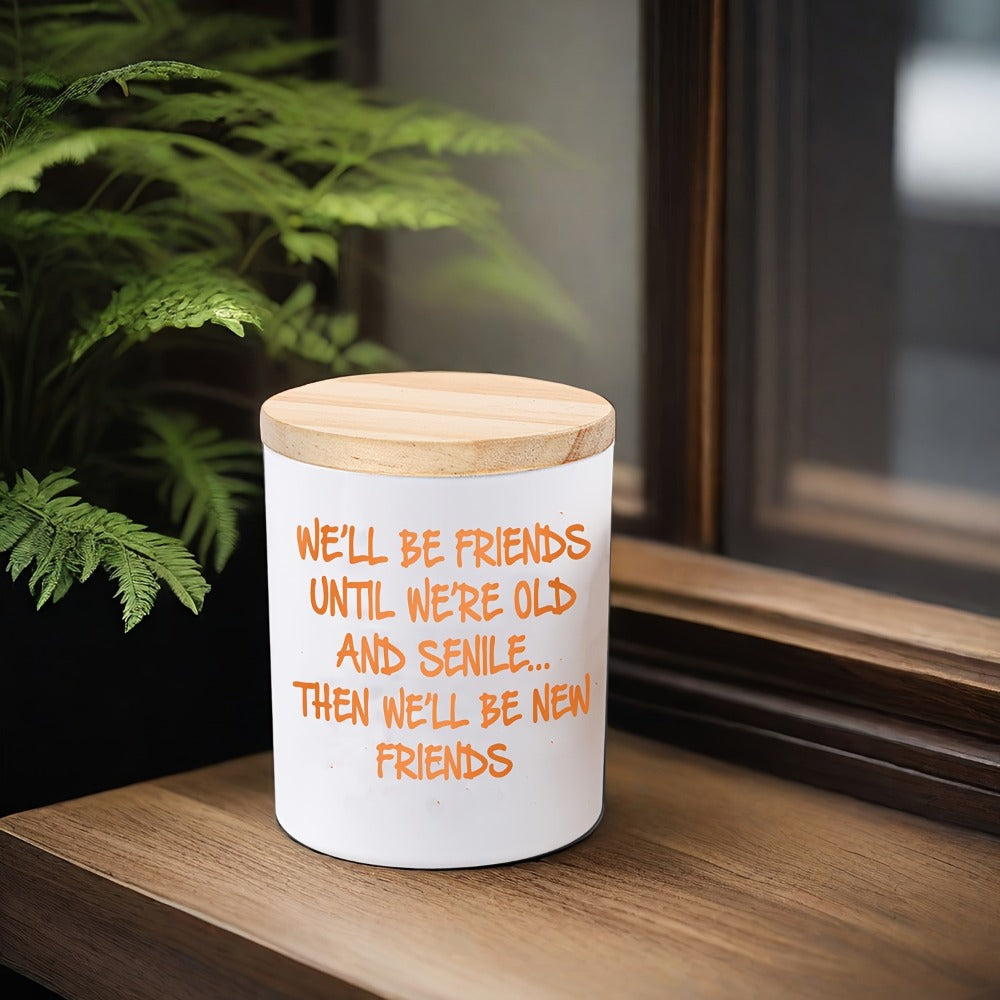 Lavender Soy Engraved Candle Friendship Gift for Women Birthday Christmas