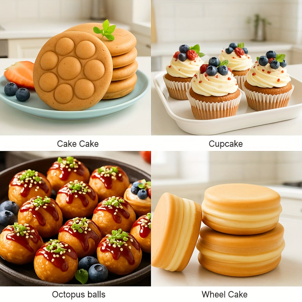 Pancake Batter Dispenser with Cleaning Brush – 2pcs Handheld Batter Separator & Squeeze Dispenser Set, Cupcake Batter Tool, Durable Kitchen Baking Gadget for Pancakes, Waffles & Cupcakes