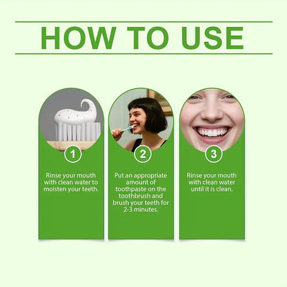 Natural Toothpaste 3-Pack – Herbal Mint Formula for Sensitive Gums & Teeth, Long-Lasting Freshness, Gentle Deep Cleaning Dental Care for Men & Women, Sleek Tube Design with Natural Ingredients