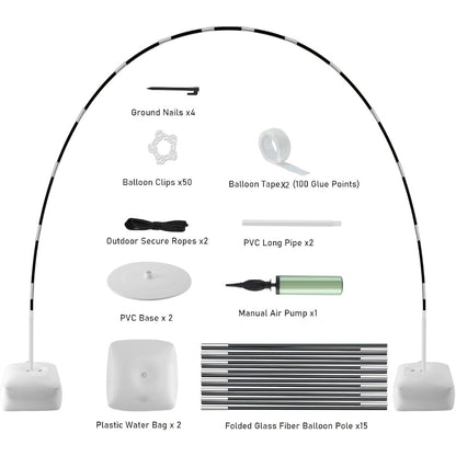 Balloon Arch Kit Stand Set with Water-Fillable Base, Adjustable 9FT Tall 10FT Wide Balloon Column Stand for Wedding Birthday Party Christmas Graduation Decorations