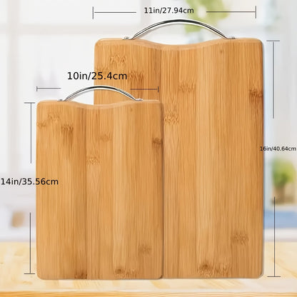 Double-Sided Bamboo Cutting Board – Sturdy Reversible Chopping Board for Kitchen Food Prep – Eco-Friendly Bamboo Board for Fruit, Vegetables & Meat – Multiple Sizes: 8.66x12.6", 10.24x14.17", 11.02x15.75"
