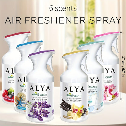 Aromatherapy Air Freshener Spray 8.45oz – 6 Scents: Lavender, Magnolia, Mixed Berries, Ocean, Cool Linen & Vanilla, Multi-Purpose Odor-Fighting Room Spray for Car, Home, Office, Bathroom & Closet (1 or 3 Pack)