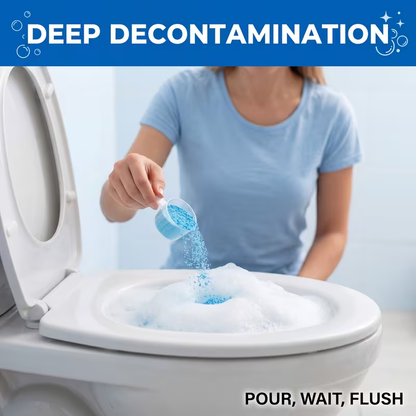 Toilet Cleaning Powder with Foam – Odor Removal, Stain Dissolving & Pipe Unclogging Bathroom Cleaner