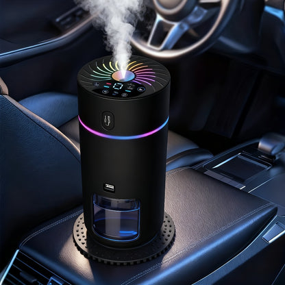 USB Cool Mist Humidifier with Color-Changing Night Light, Portable Desktop Car Aromatherapy Humidifier Nano Fine Mist Facial Steamer, Filter-Free Continuous Intermittent Atomization for Bedroom Office Travel
