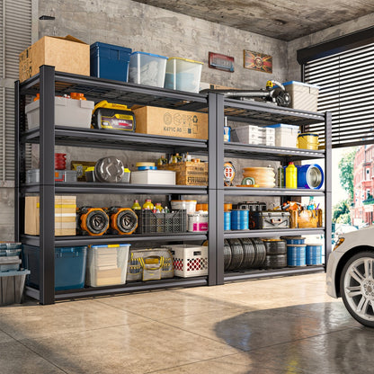 Heavy Duty Metal Garage Shelving Unit 72"H - Adjustable Steel Storage Shelf Rack for Garage, Basement & Warehouse