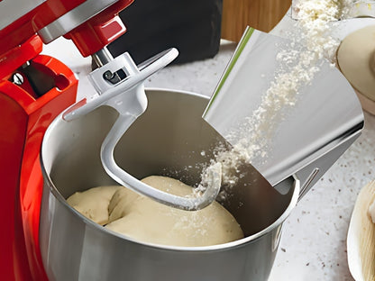 Stand Mixer Pouring Chute Stainless Steel – Dishwasher Safe Pouring Shield for KitchenAid Tilt-Head & Bowl-Lift Models, 1-Pack or 2-Pack Baking Accessory, Durable & Splash-Proof