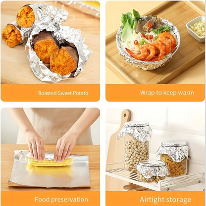 Aluminum Foil Roll Extra Long 787.4 Inch Heavy Duty – Heat Resistant Waterproof Oilproof Tin Foil for Cooking Baking Grilling BBQ | Disposable Kitchen Foil Wrap for Oven Picnic Food Storage Silver