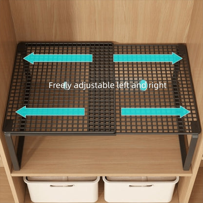 Metal Storage Rack Adjustable Expandable Shelving Unit for Kitchen Bedroom Wardrobe Closet Organization Heavy Duty Stackable Metal Shelf