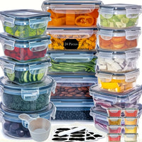 48PCS(24Boxes+24Lids) with free labels and marker pen