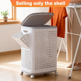 White Rolling Storage Basket