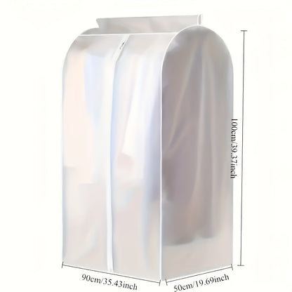 Garment Bag Clothes Dust Cover - Translucent PEVA Waterproof Hanging Storage Bag for Coat Dress Suit, Thickened Washable, Multiple Sizes