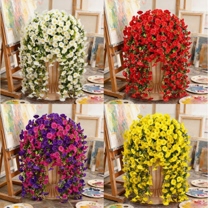 Artificial Rose Vine Hanging Garland 3pcs 216 Flowers - High-Density UV-Resistant Faux Rose Flower Vines with Realistic Roses & Foliage for Garden, Wedding, Porch, Terrace & Wall Decor, Multiple Colors